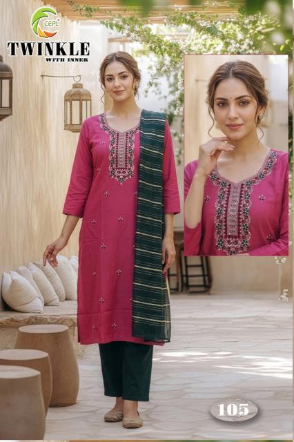 Desi kudi twinkle 3pcs kurtis official wholesaler